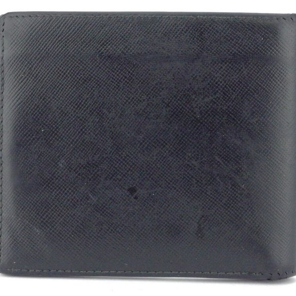 PRADA two-fold wallet logo Safi Arno leather Authentic used - Picture 2 of 8